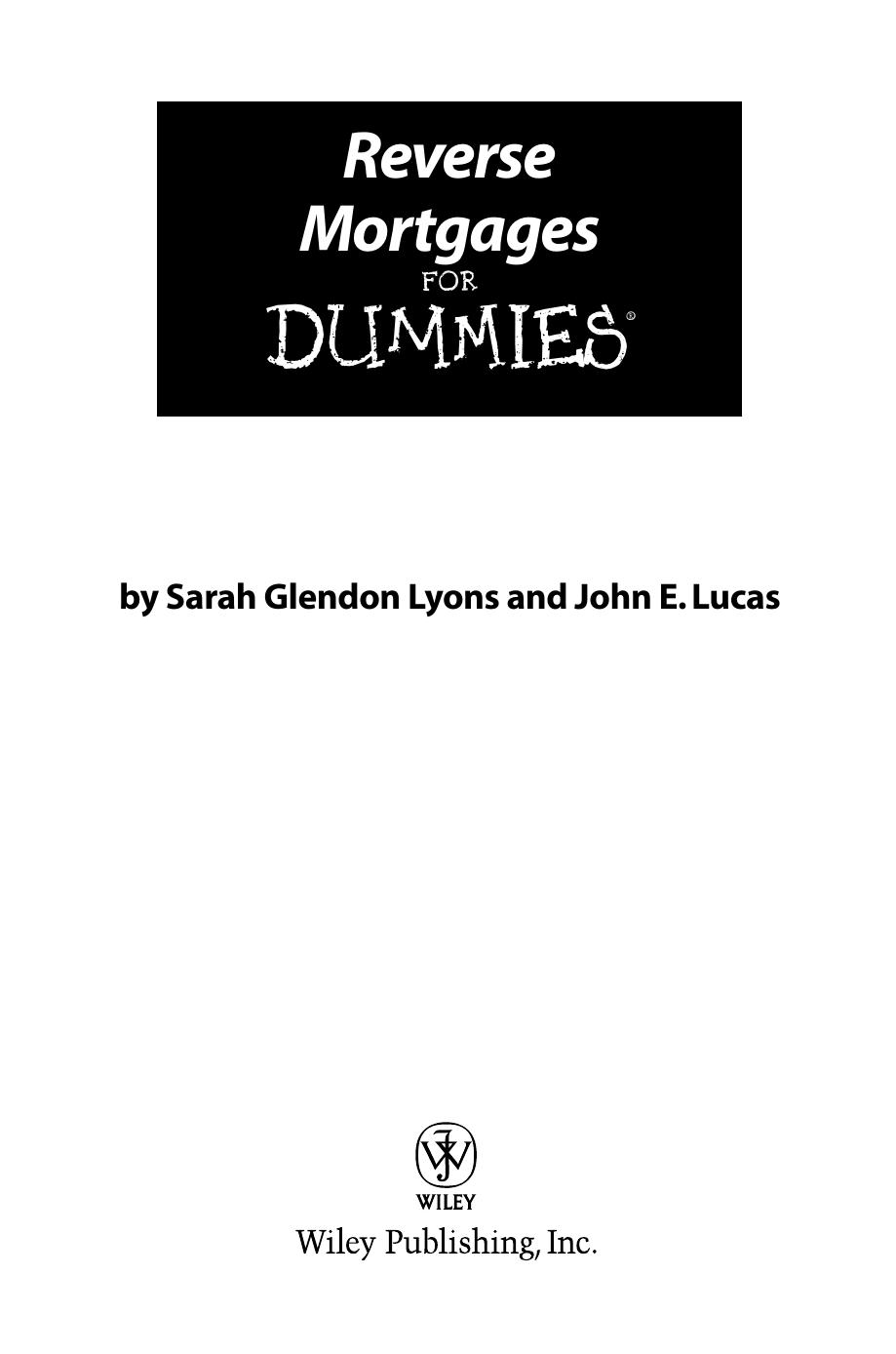 Reverse Mortgages for Dummies (ISBN by 0764584464)
