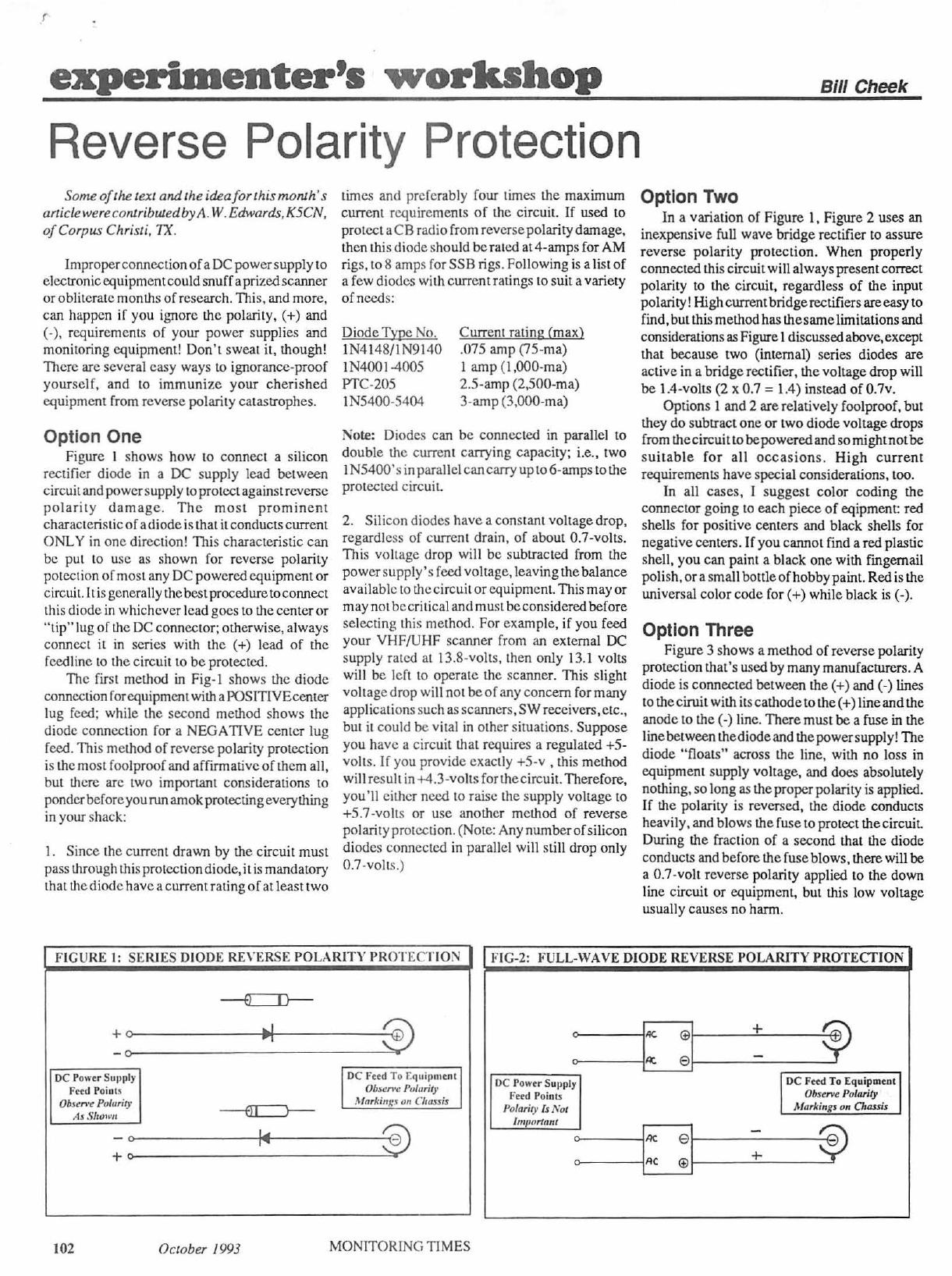 Reverse Polarity Protection by Bill Cheek