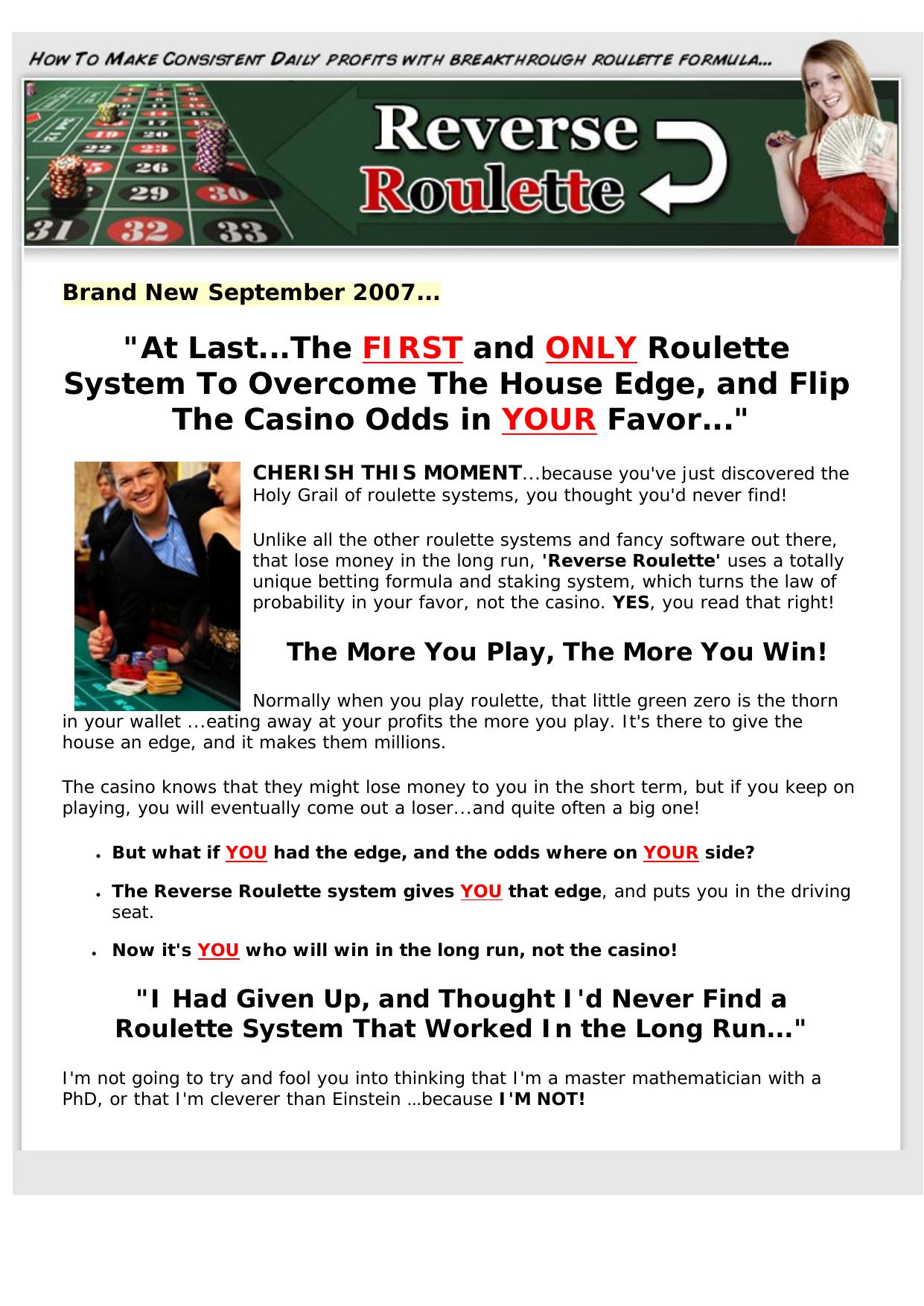 Reverse Roulette - Beat The House Edge! by Best of Kuszter's Collection