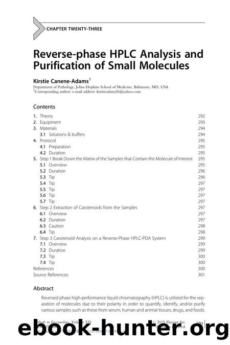 Reverse-phase HPLC Analysis and Purification of Small Molecules by Kirstie Canene-Adams