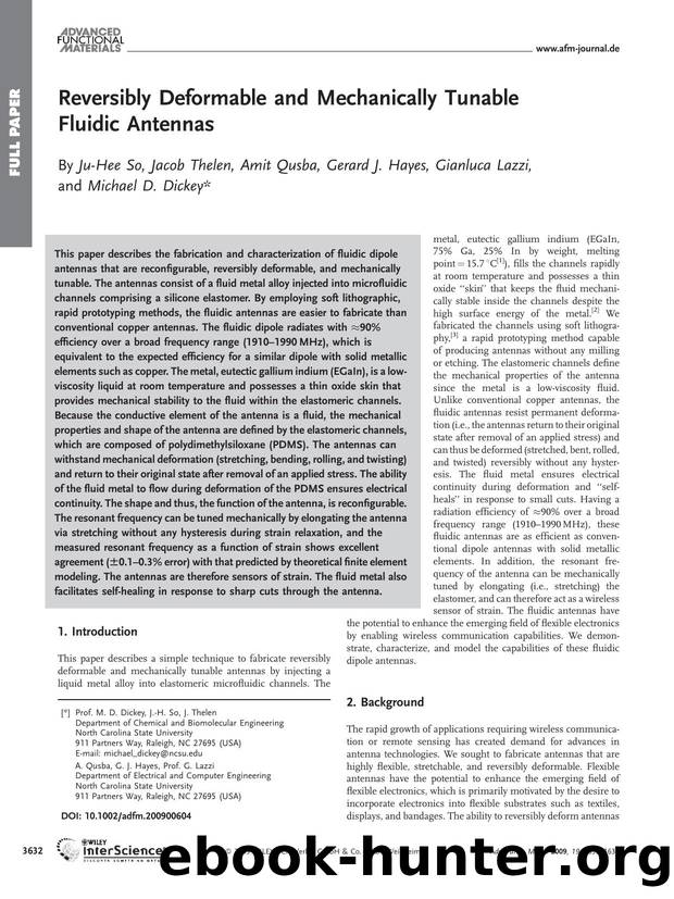 Reversibly Deformable and Mechanically Tunable Fluidic Antennas by Unknown