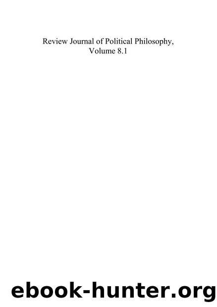 Review Journal of Political Philosophy by J. Jeremy Wisnewski