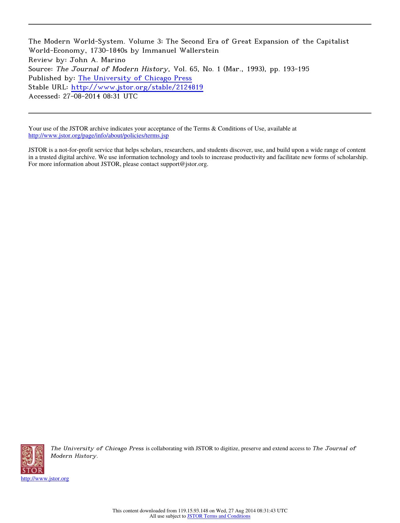 Review by John A. Marino by unknow