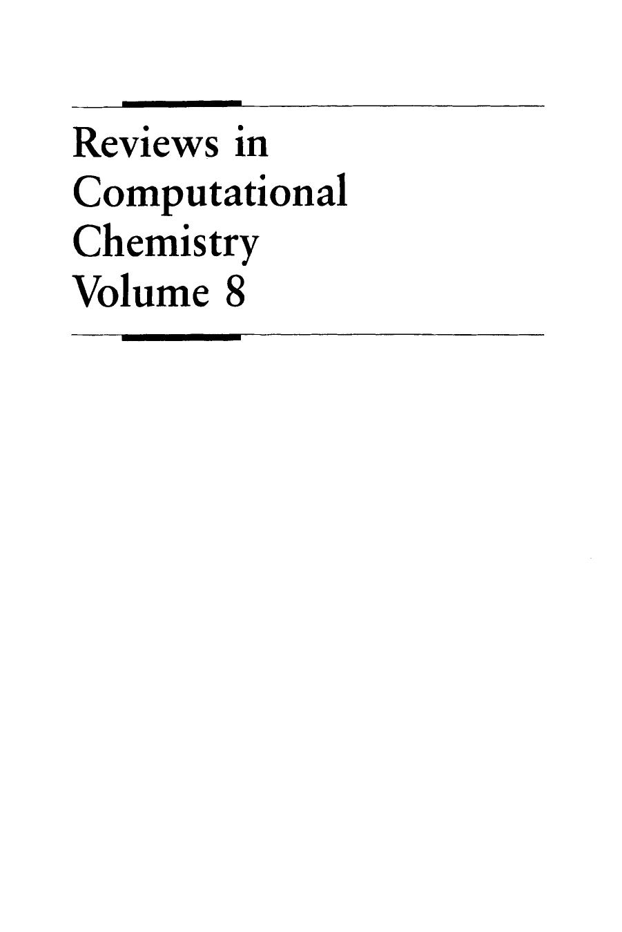 Reviews in Computational Chemistry by Kenny B. Lipkowitz Donald B. Boyd