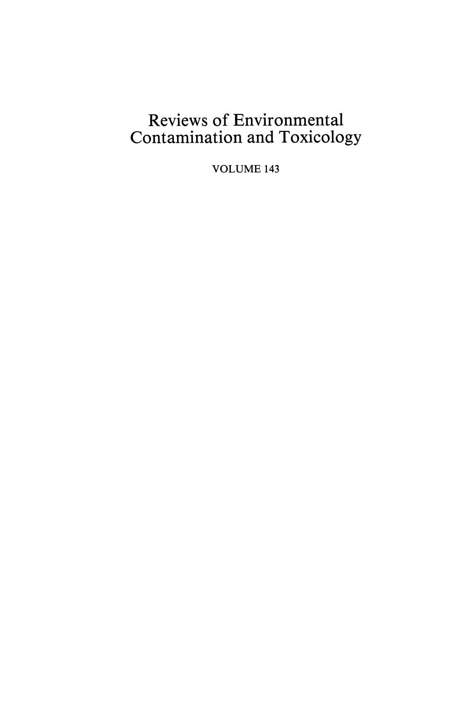 Reviews of Environmental Contamination and Toxicology: Continuation of Residue Reviews by A. Russell Flegal Donald R. Smith (auth.) George W. Ware (eds.)