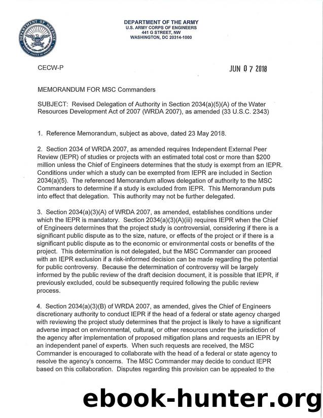 Revised Delegation of Authority Memo by Unknown