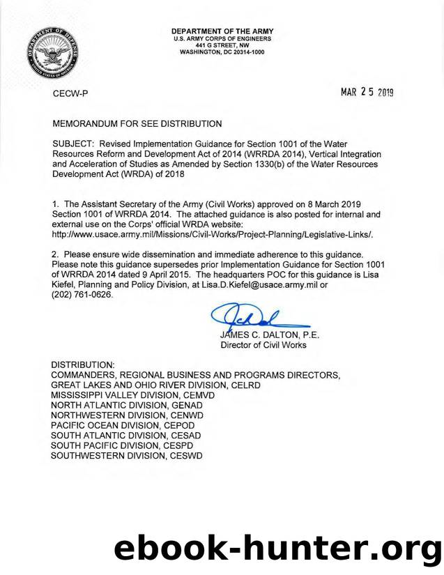 Revised Implementation Guidance for Section 1001 by Unknown