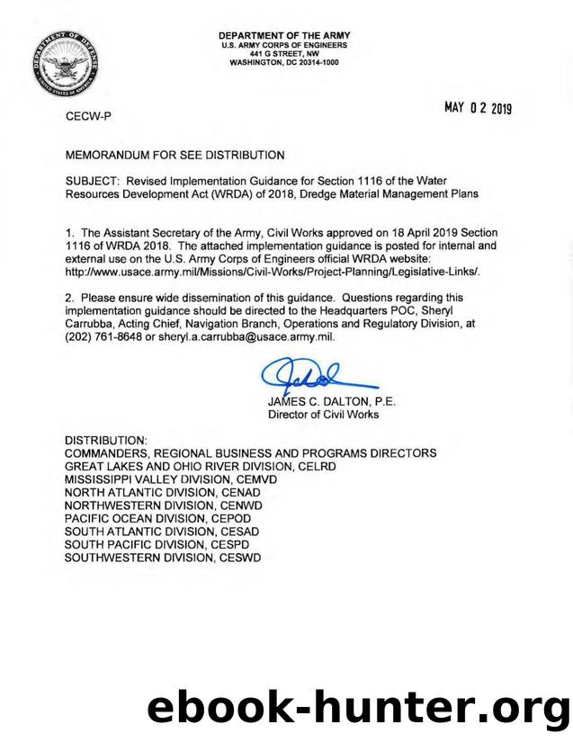 Revised Implementation Guidance for Section 1116 by Unknown