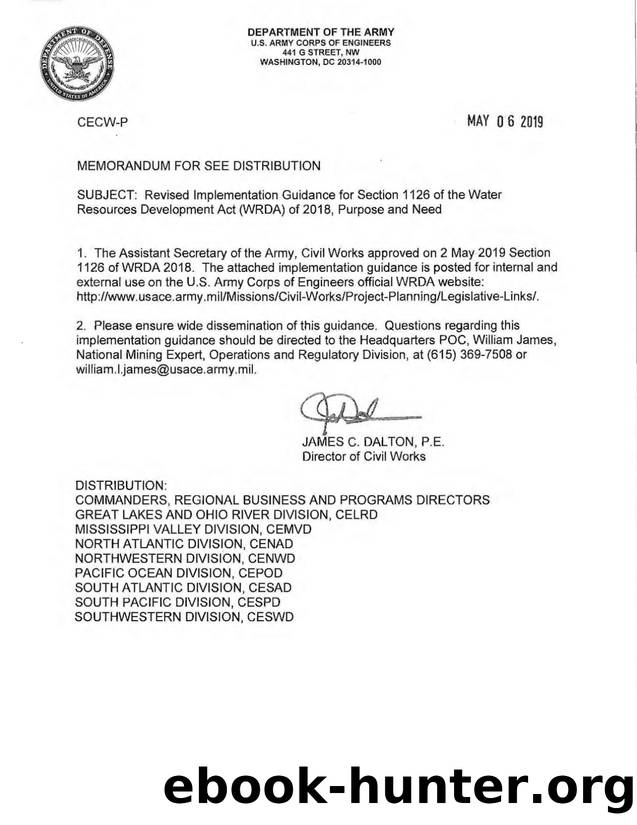 Revised Implementation Guidance for Section 1126 by Unknown