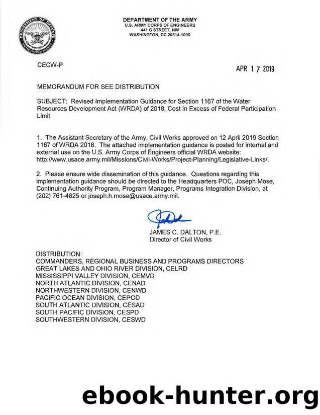 Revised Implementation Guidance for Section 1167 by Unknown