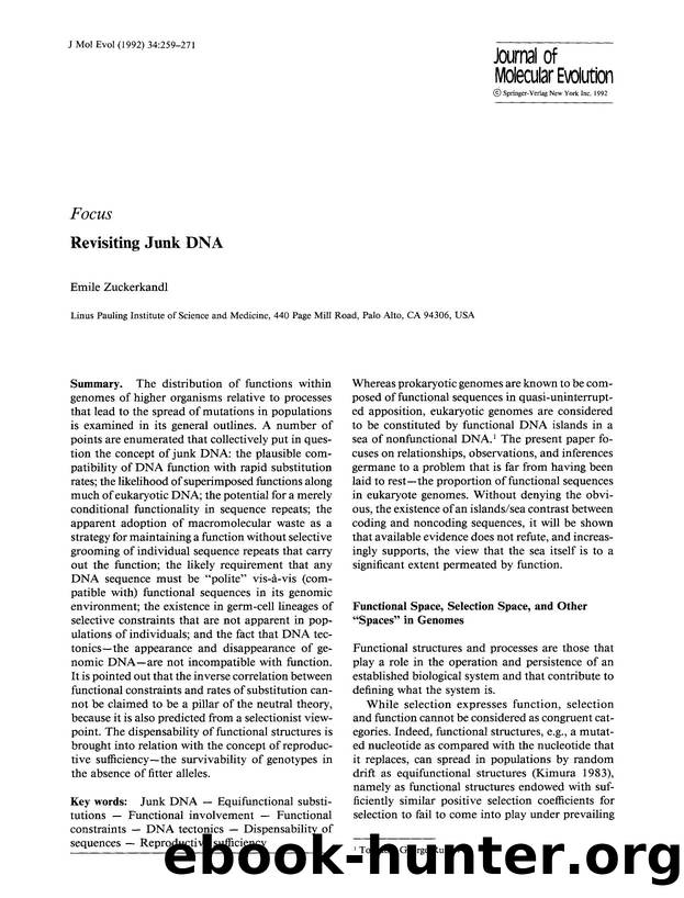 Revisiting junk DNA by Unknown