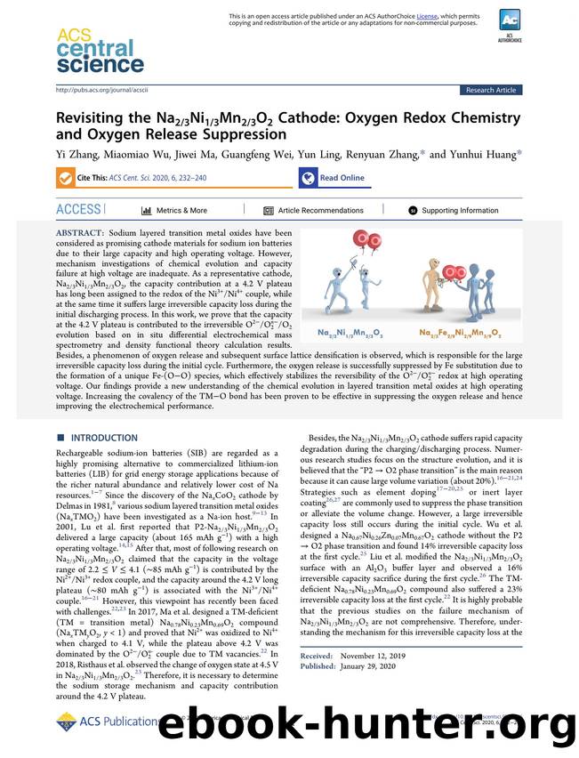Revisiting the Na23Ni13Mn23O2 Cathode: Oxygen Redox Chemistry and Oxygen Release Suppression by unknow