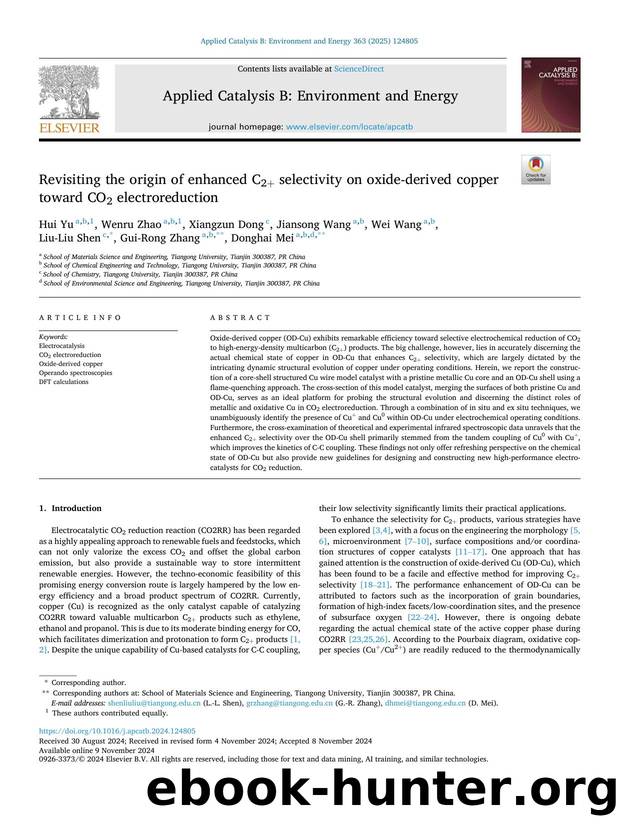 Revisiting the origin of enhanced C2+ selectivity on oxide-derived copper toward CO2 electroreduction by unknow