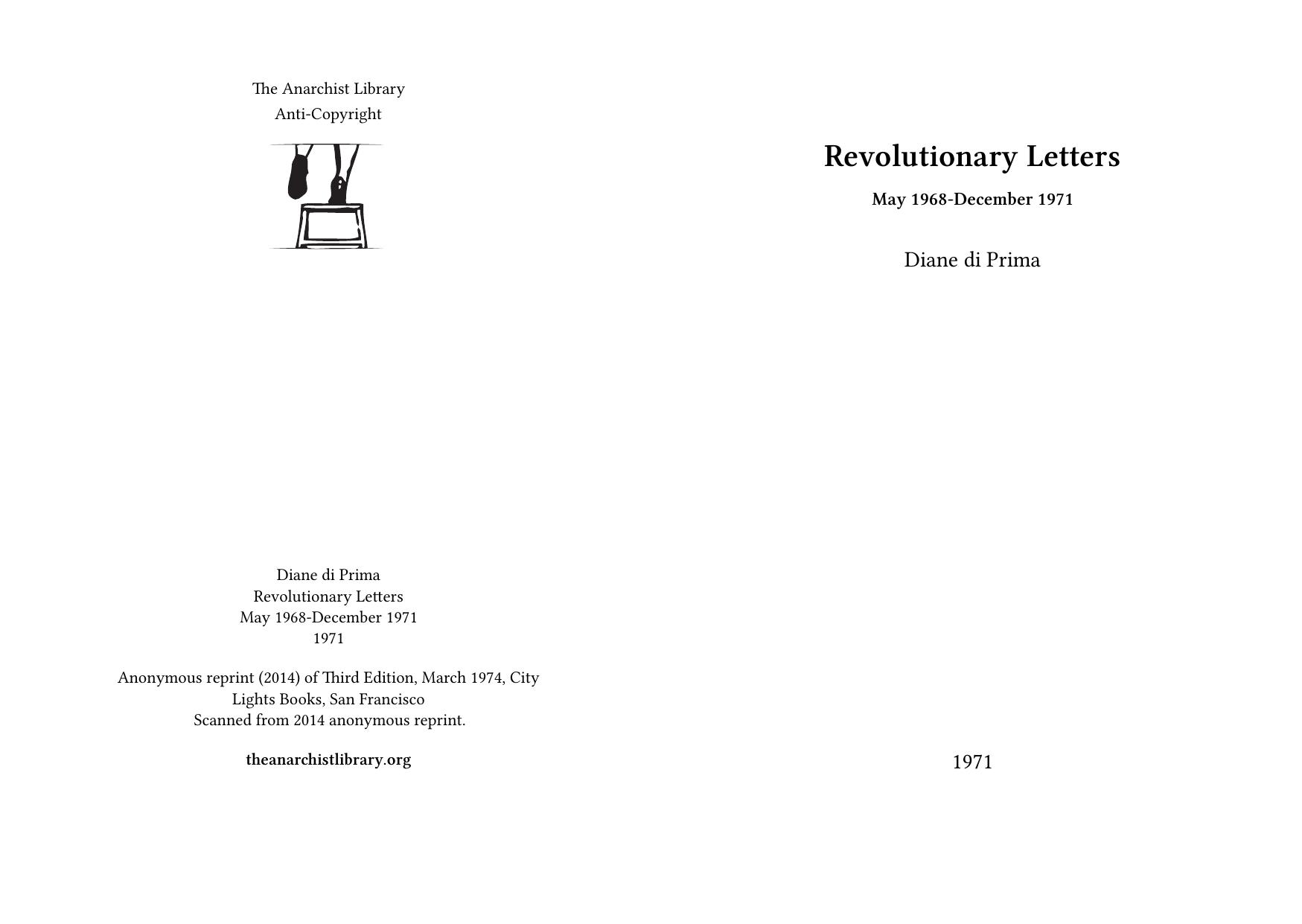 Revolutionary Letters by Diane di Prima