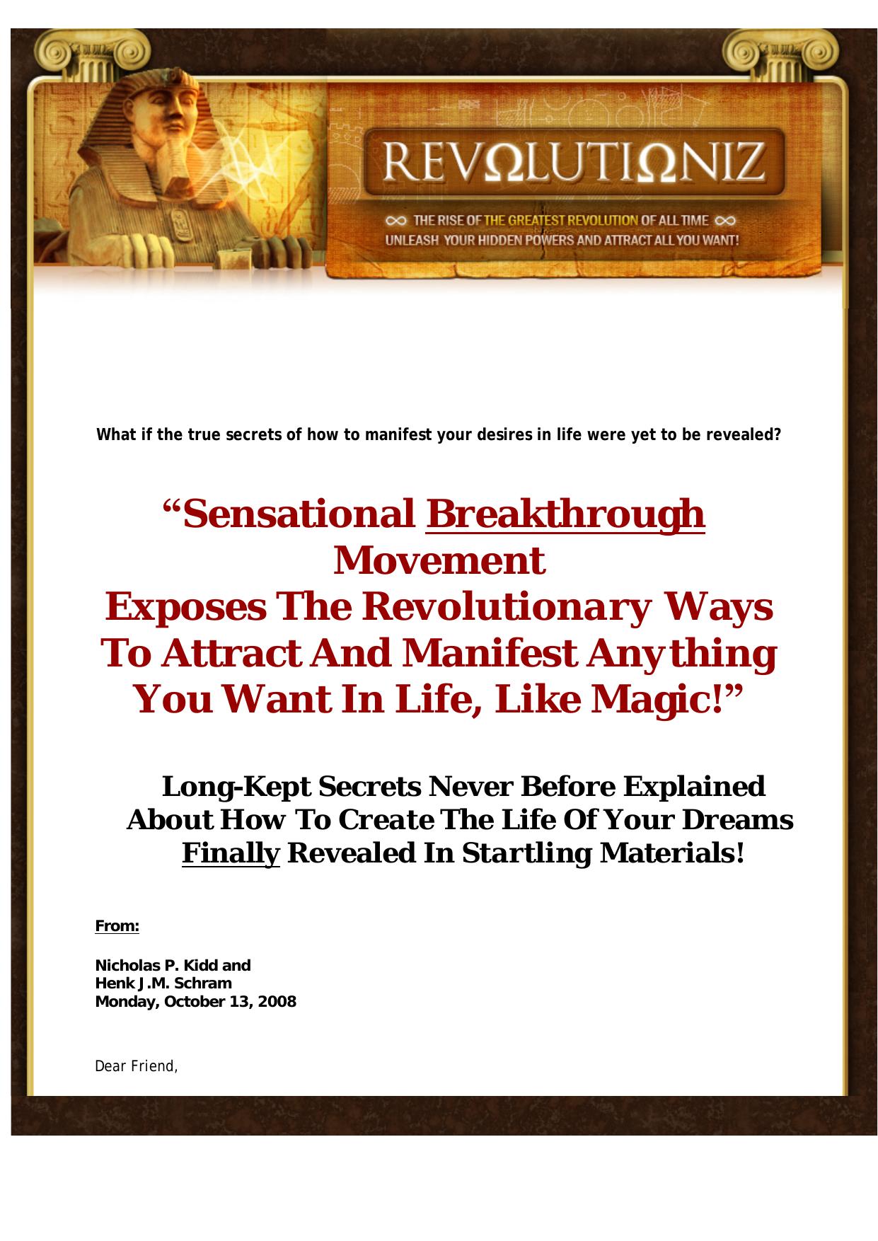 Revolutioniz- Harness The Hidden Laws Of The Universe. by Best of Kuszter's Collection