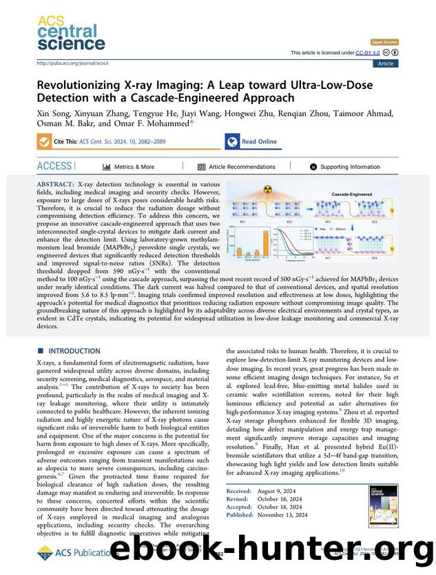 Revolutionizing Xâray Imaging: A Leap toward Ultra-Low-Dose Detection with a Cascade-Engineered Approach by unknow