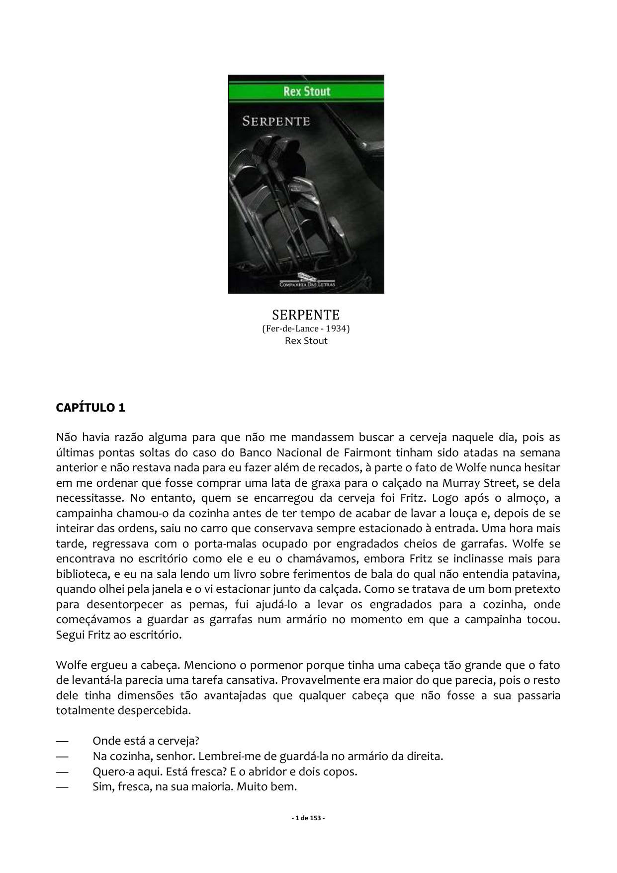 Rex Stout - Detetive Nero Wolfe 1 by Renato