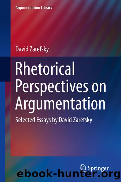 Rhetorical Perspectives on Argumentation by David Zarefsky
