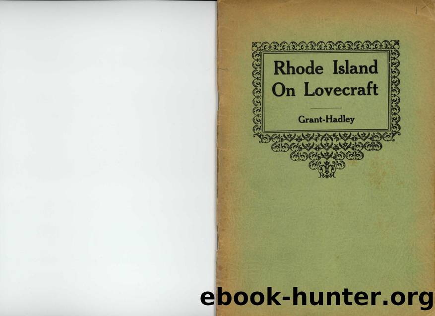 Rhode Island on Lovecraft (1945) by 1st Ed