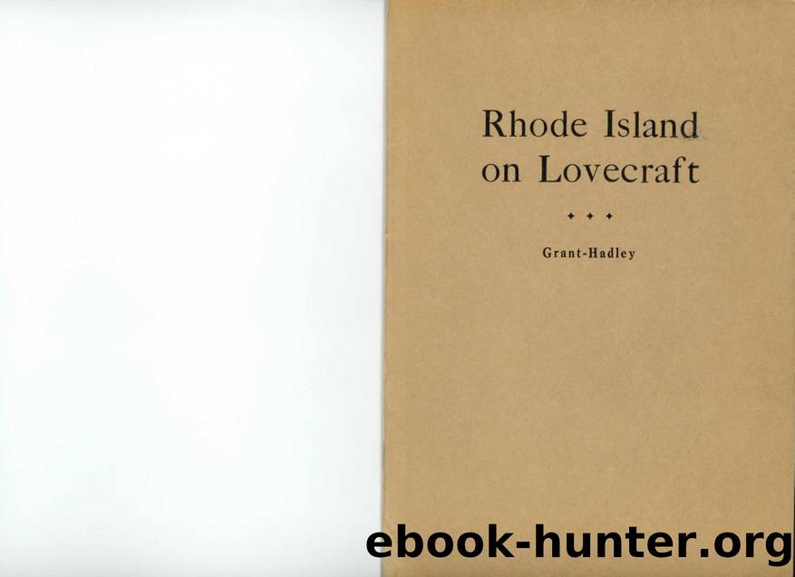 Rhode Island on Lovecraft (1945) by 2nd Ed