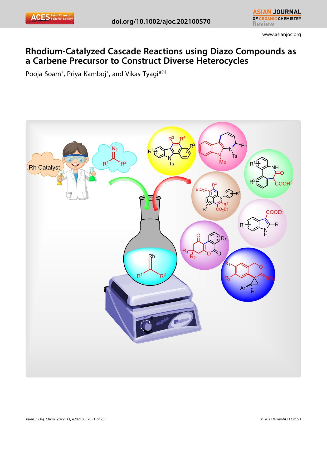 RhodiumâCatalyzed Cascade Reactions using Diazo Compounds as a Carbene Precursor to Construct Diverse Heterocycles by Unknown