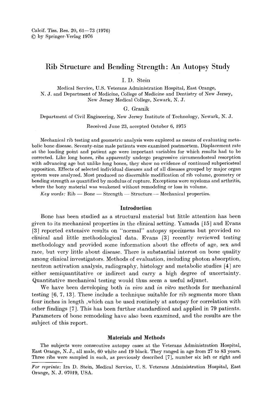 Rib structure and bending strength: An autopsy study by Unknown