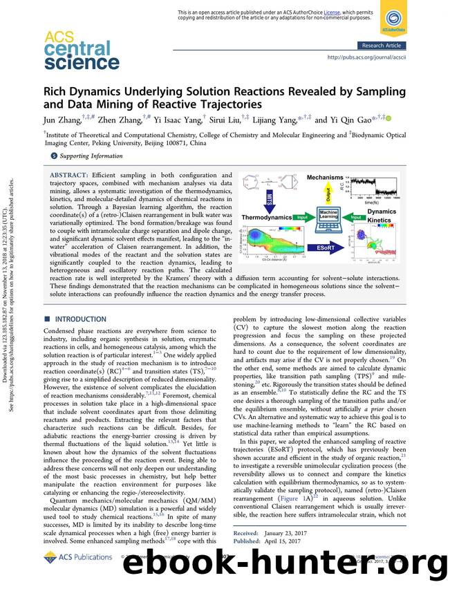 Rich Dynamics Underlying Solution Reactions Revealed by Sampling and Data Mining of Reactive Trajectories by Jun Zhang Zhen Zhang Yi Isaac Yang Sirui Liu Lijiang Yang & Yi Qin Gao