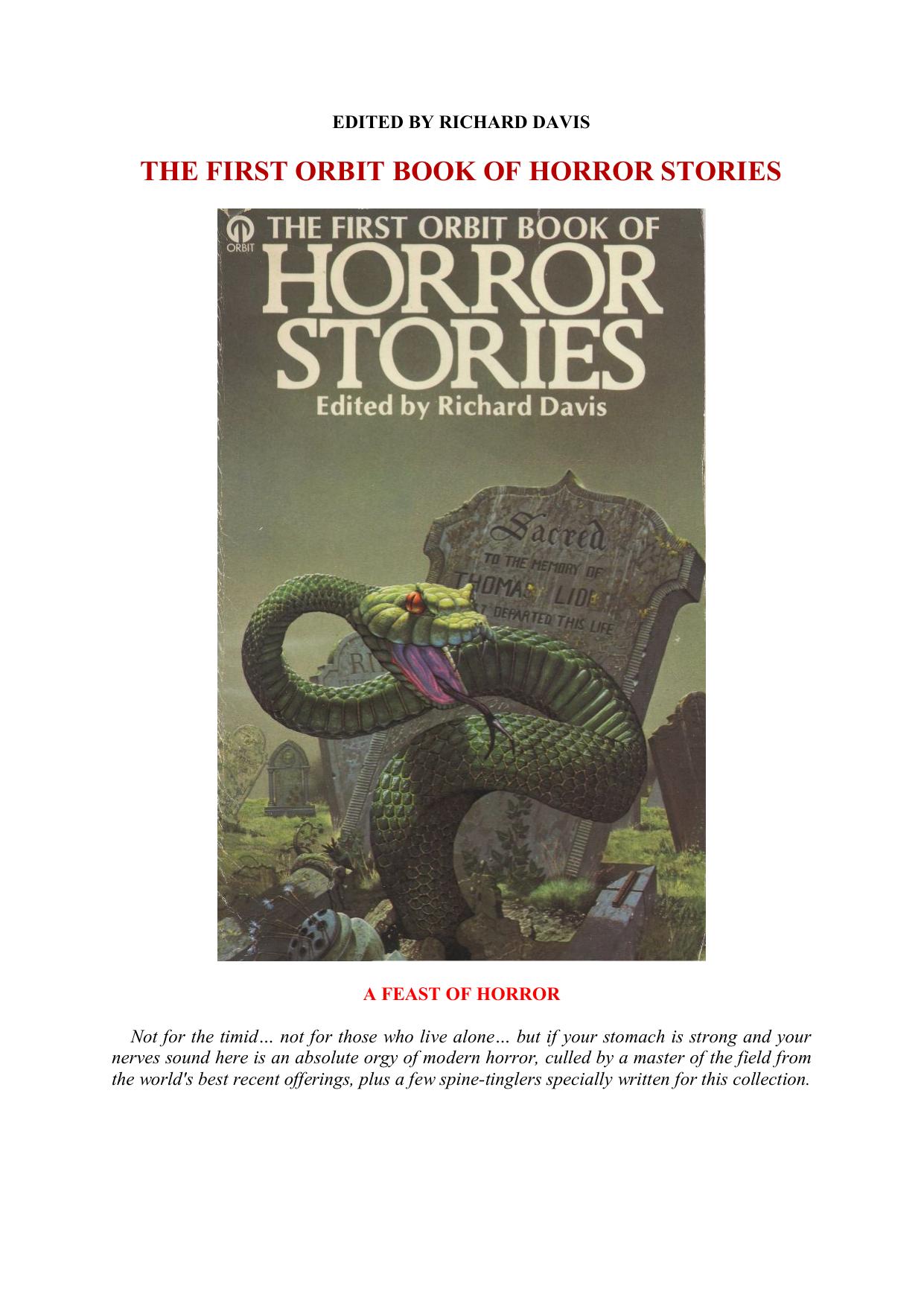 Richard Davis (ed) by The First Orbit Book of Horror Stories (pdf)