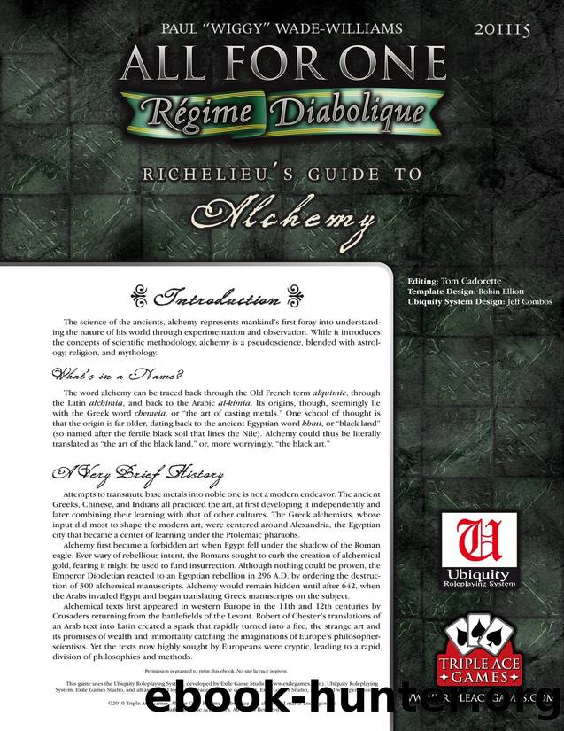 Richelieu's Guide To Alchemy by Unknown