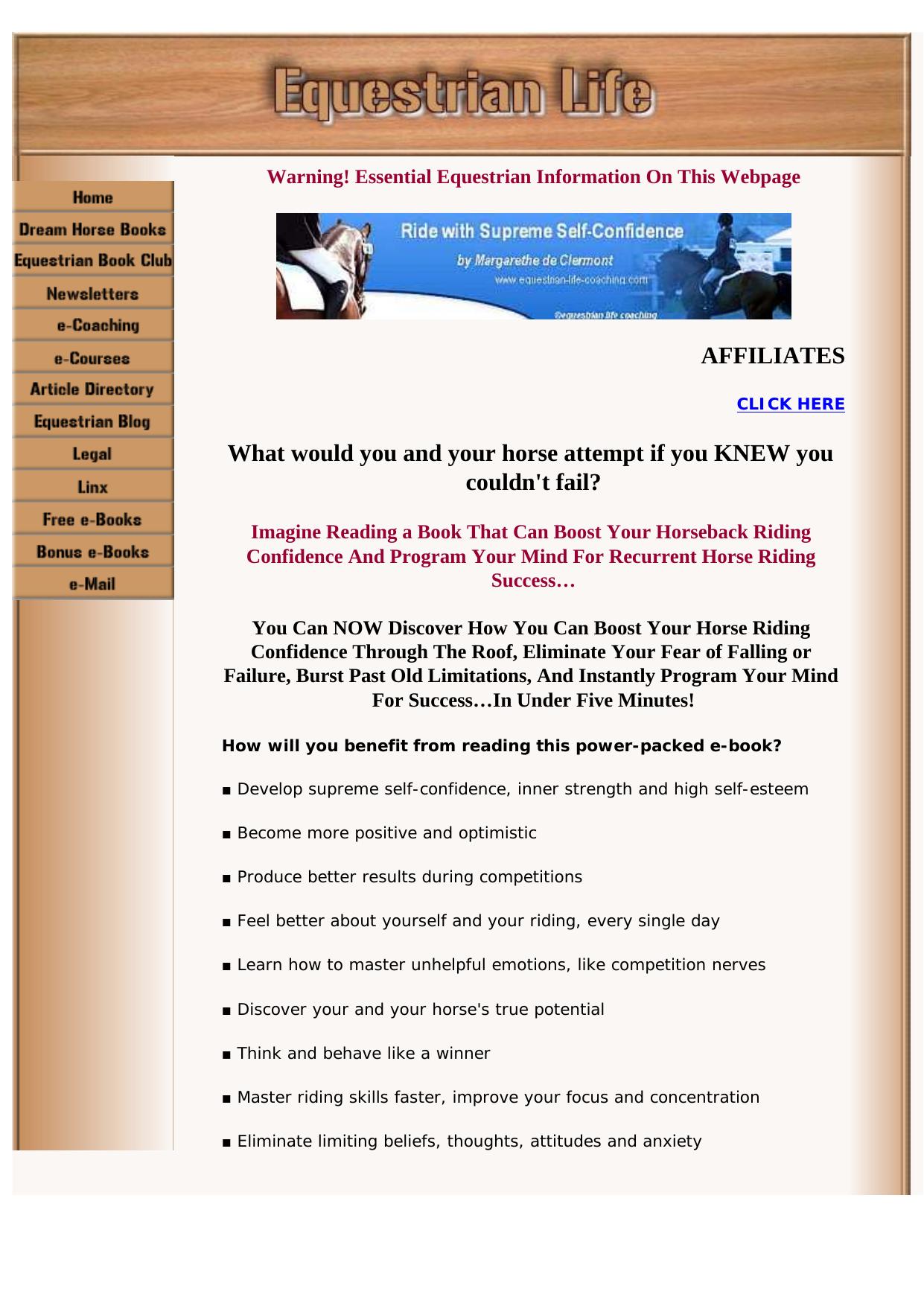 Ride A Horse With Supreme Self-Confidence. by Best of Kuszter's Collection