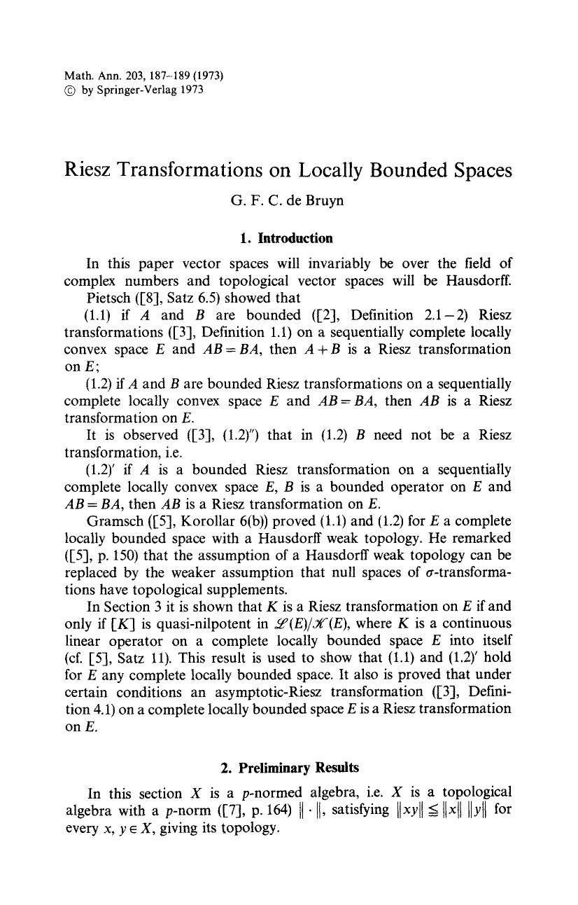Riesz transformations on locally bounded spaces by Unknown