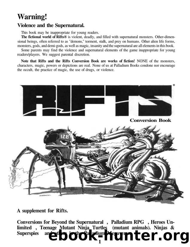 Rifts by Conversion Book 01