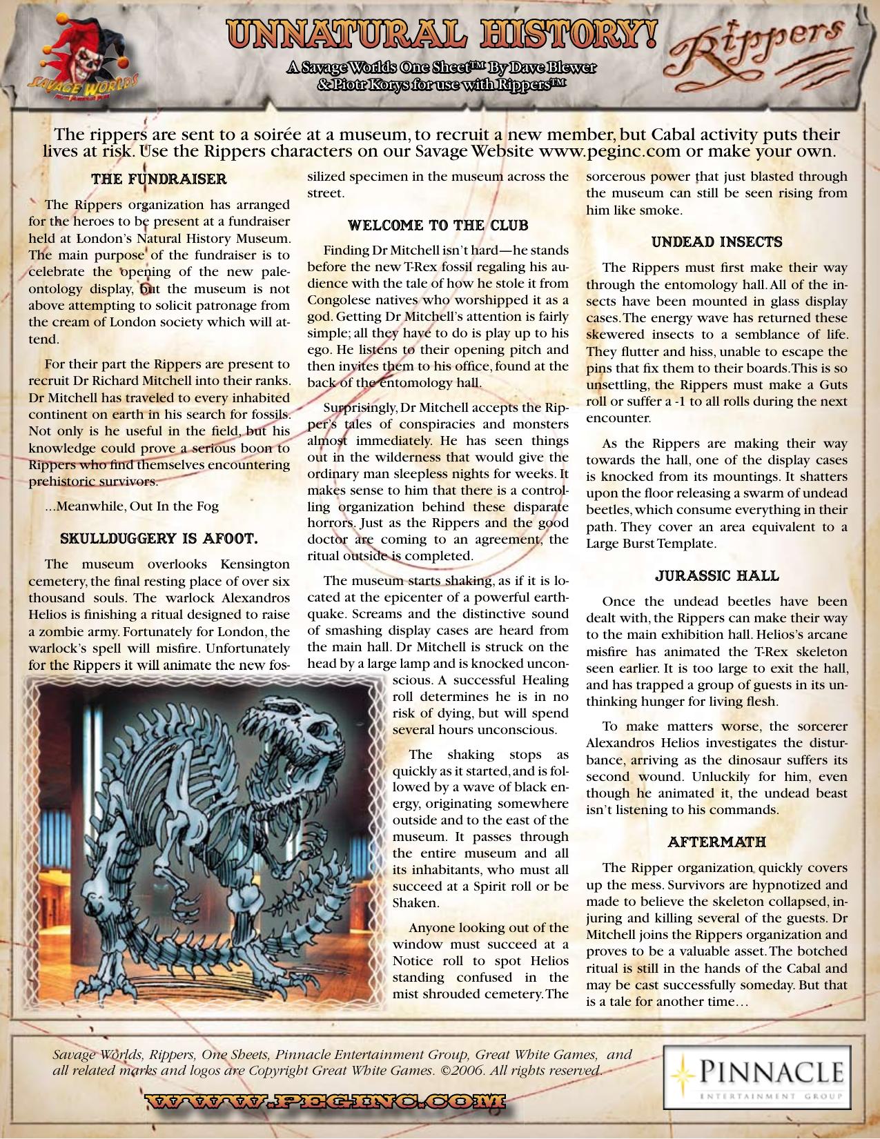 Rippers Unnatural History by Unknown