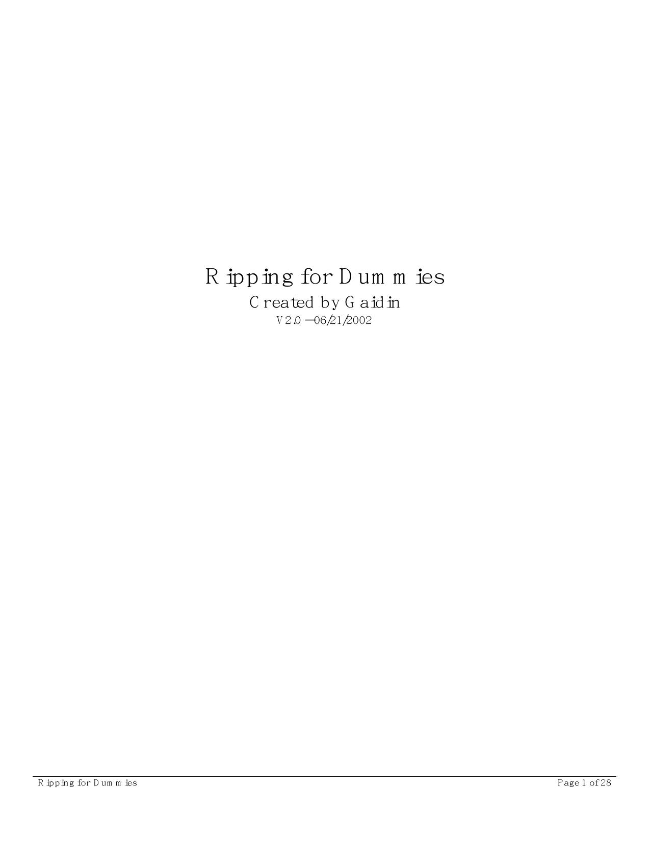 Ripping for Dummies.PDF by mraduenzel