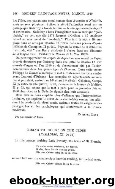 Rising to Christ on the Cross (Paradiso, XI, 70-72) by Rising to Christ on the Cross (Paradiso XI 70-72) (1949)
