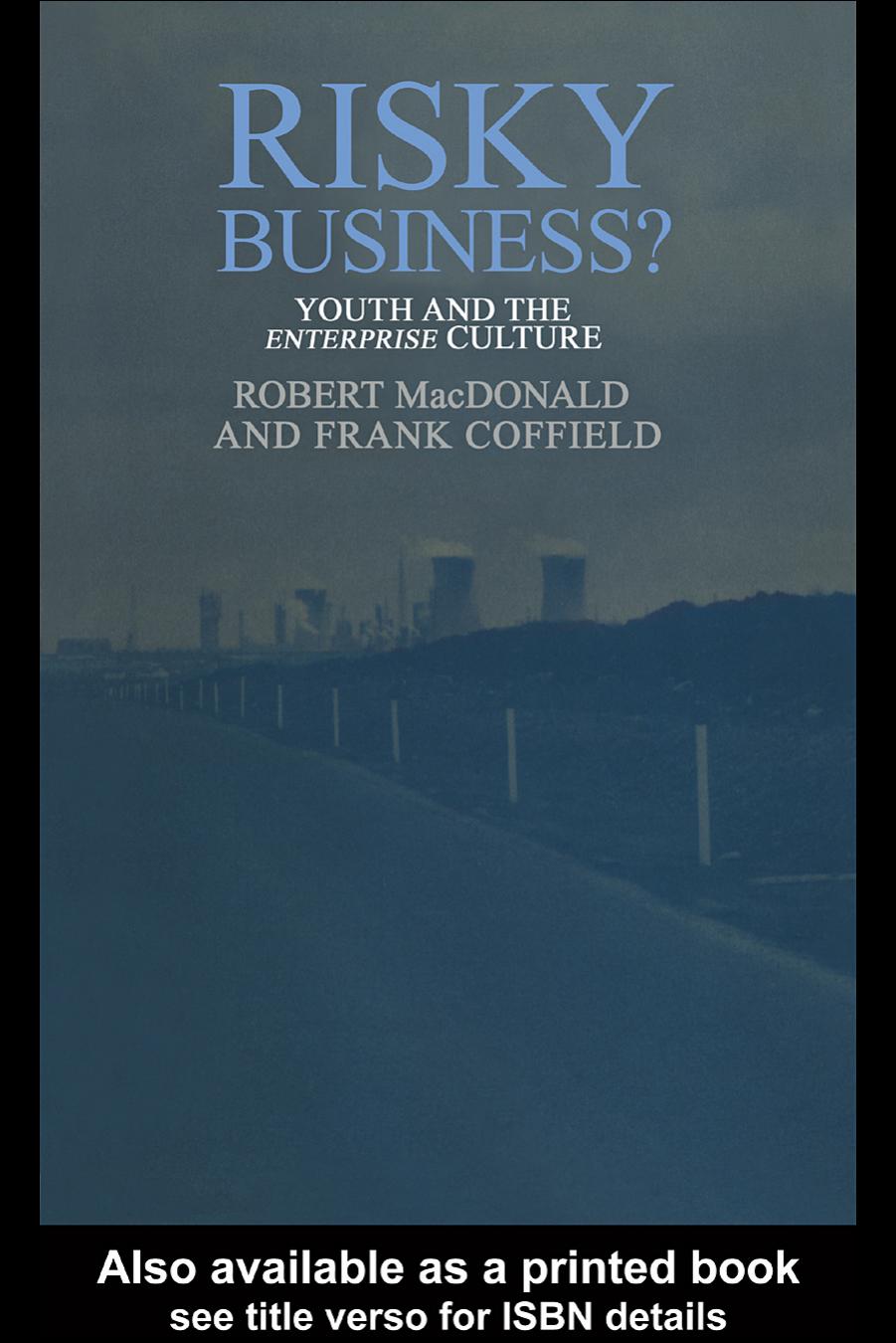 Risky Business?: Youth And The Enterprise Culture by Robert MacDonal