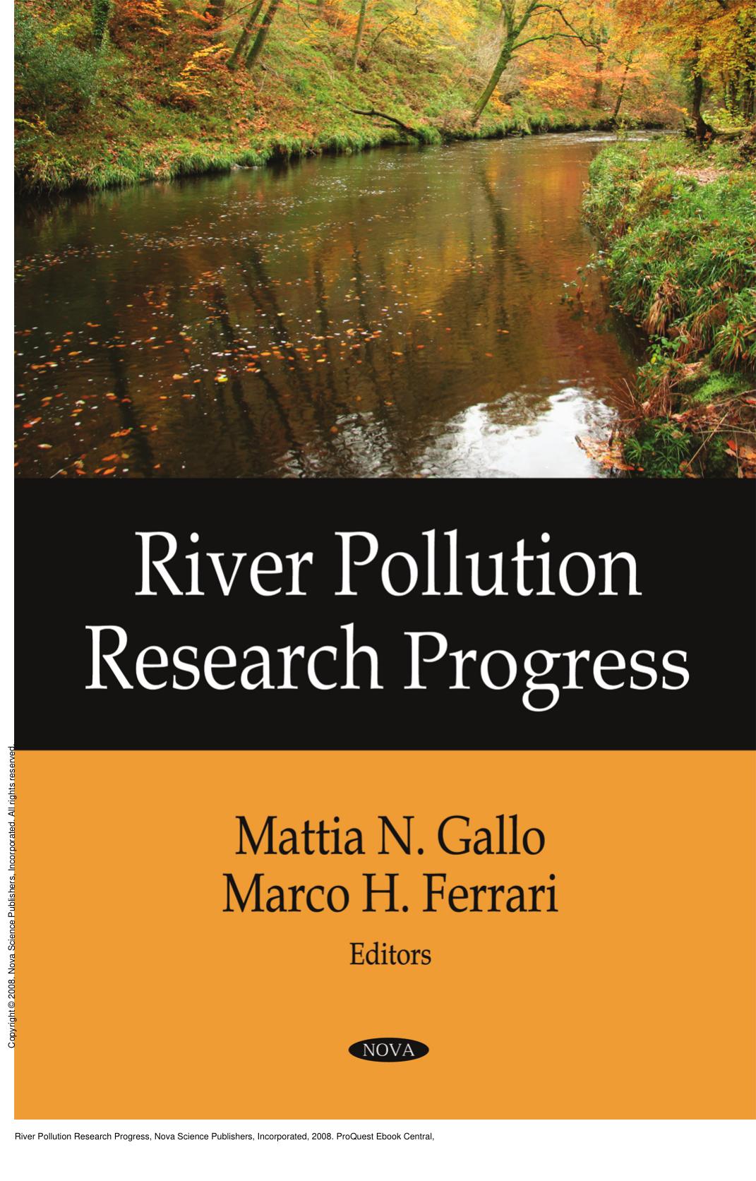 River Pollution Research Progress by Mattia N. Gallo; Mattia N. Gallo; Marco H. Ferrari