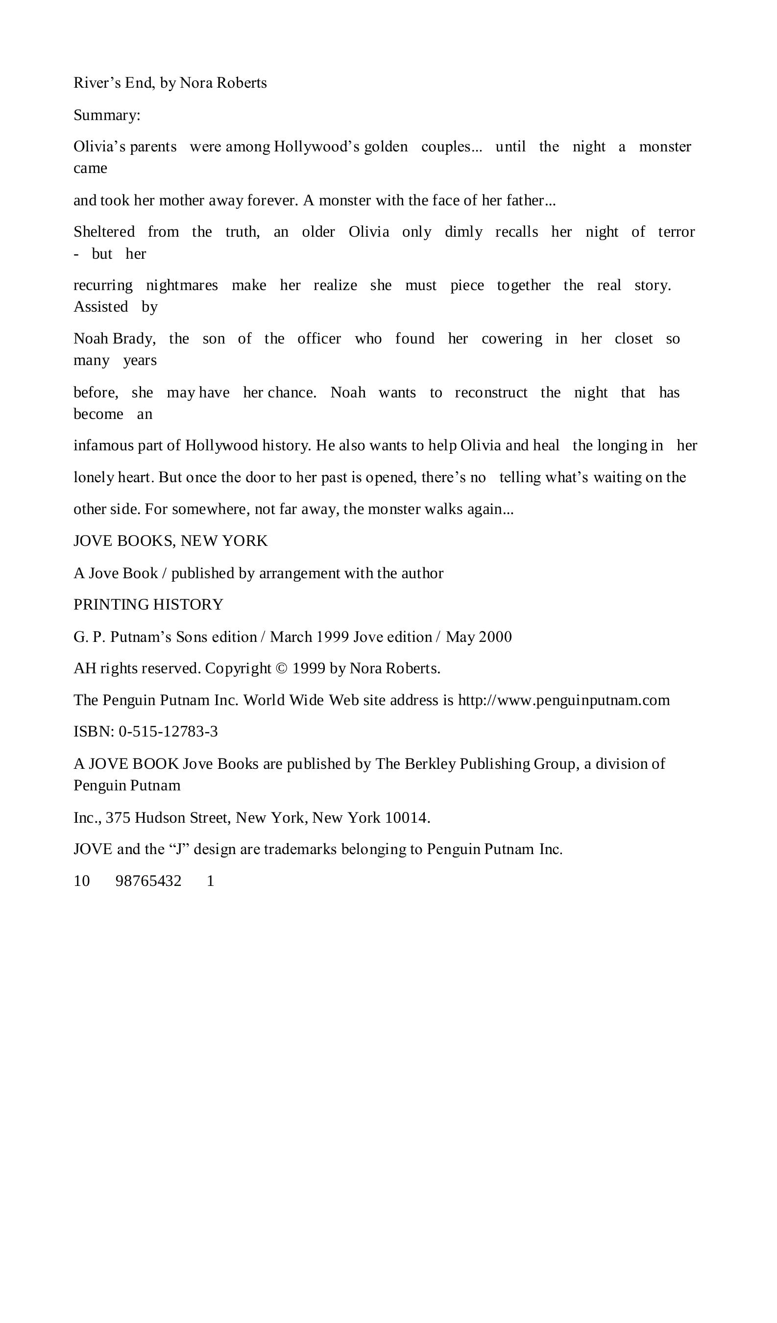 River's End by Nora Roberts by hellopdf.com Inc