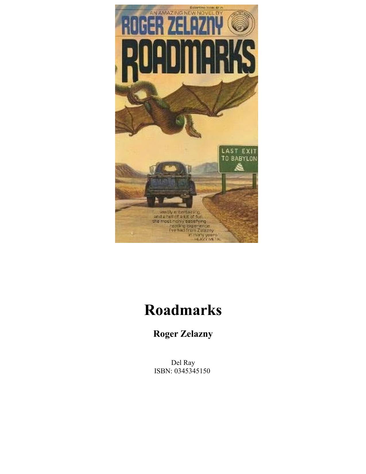 Roadmarks by Roger Zelazny