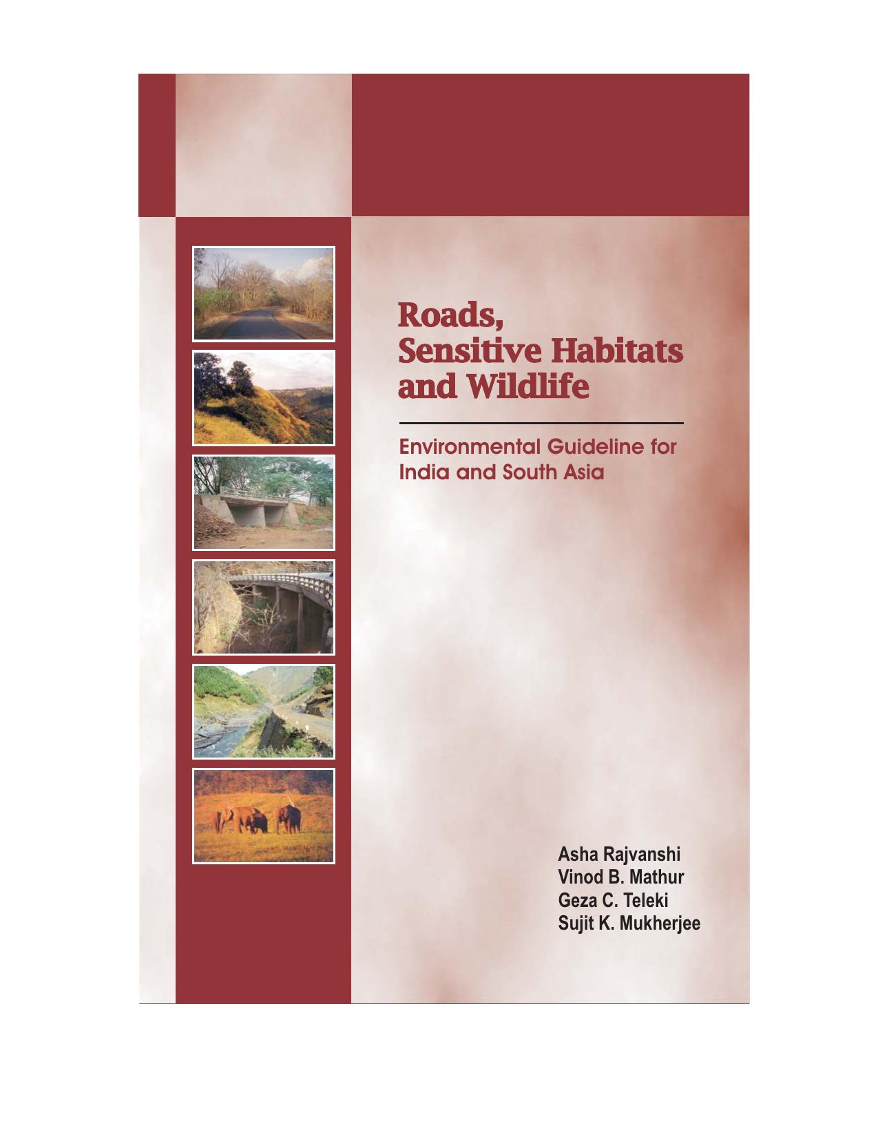 Roads, Sensitive Habitats and Wildlife: Environmental Guideline for India and South Asia by A. Rajvanshi V.B. Mathur G.C. Teleki S.K. Mukerjee