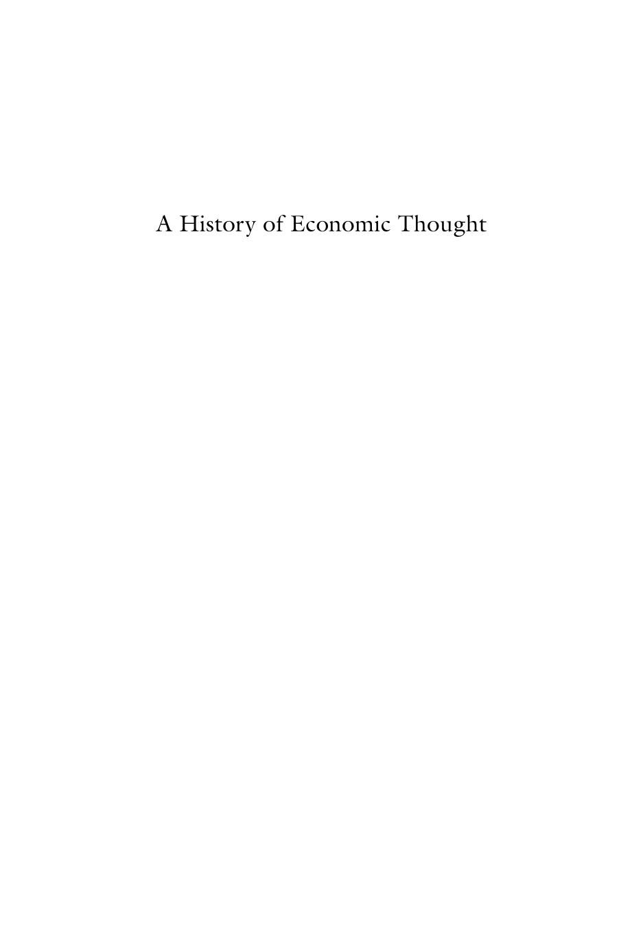 Robbins L., Medema S.G., Samuels W.J. (eds.) A history of economic thought (PUP, 1998)(ISBN 069101244X)(O)(405s) GH by Unknown