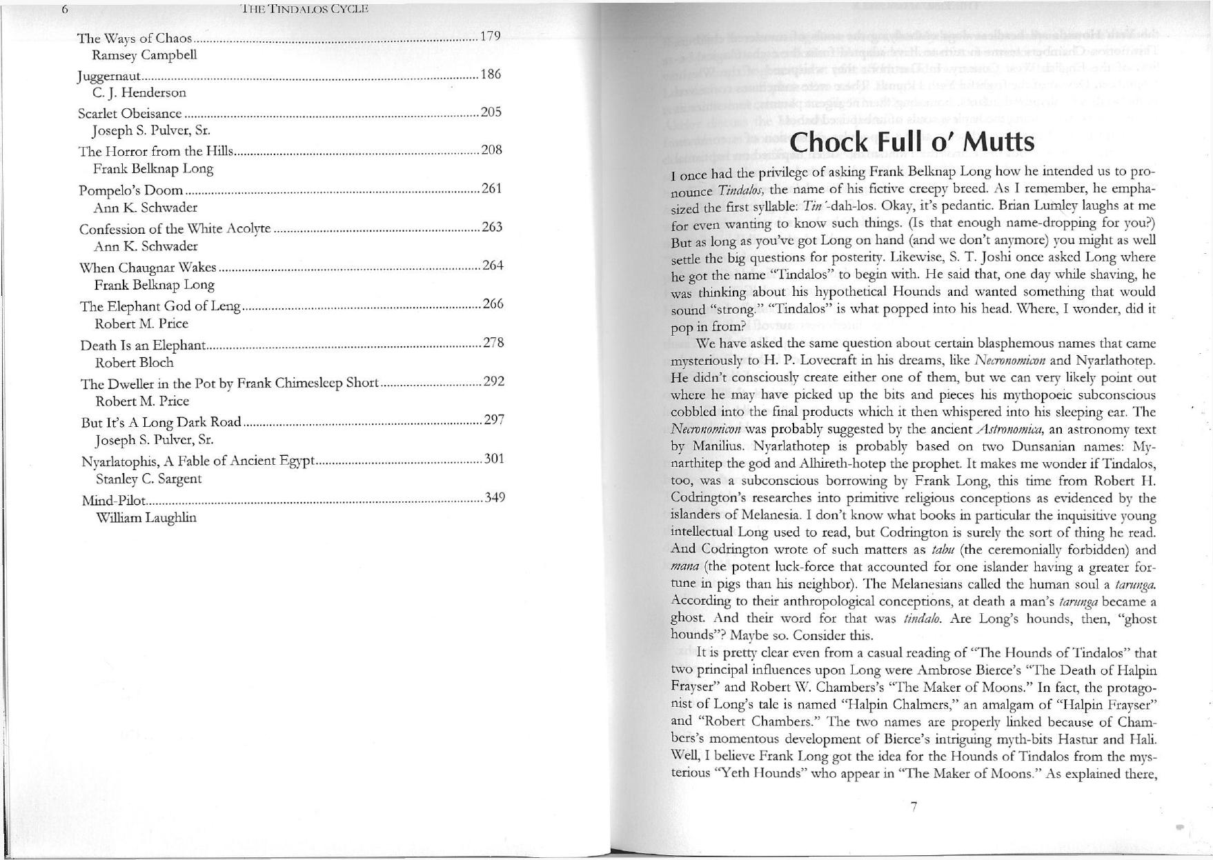 Robert M Price (ed) by Tindalos Cycle (Frank Belknap Cthulhu Mythos) (image pdf)