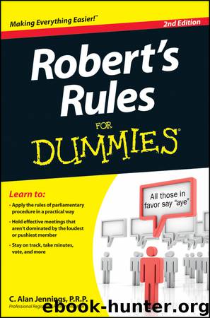 Robert's Rules For Dummies by C. Alan Jennings PRP