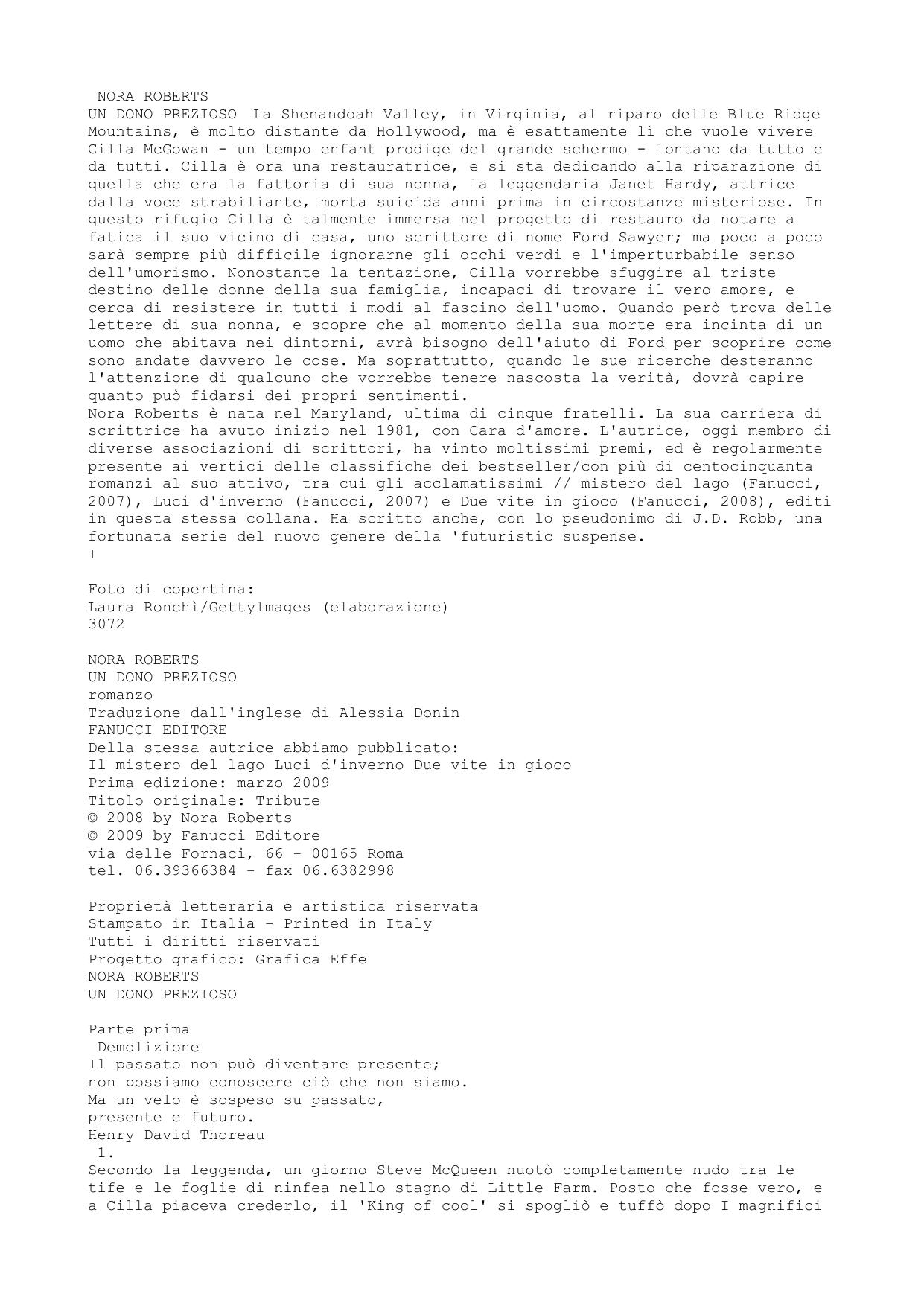 Roberts Nora by Un dono prezioso