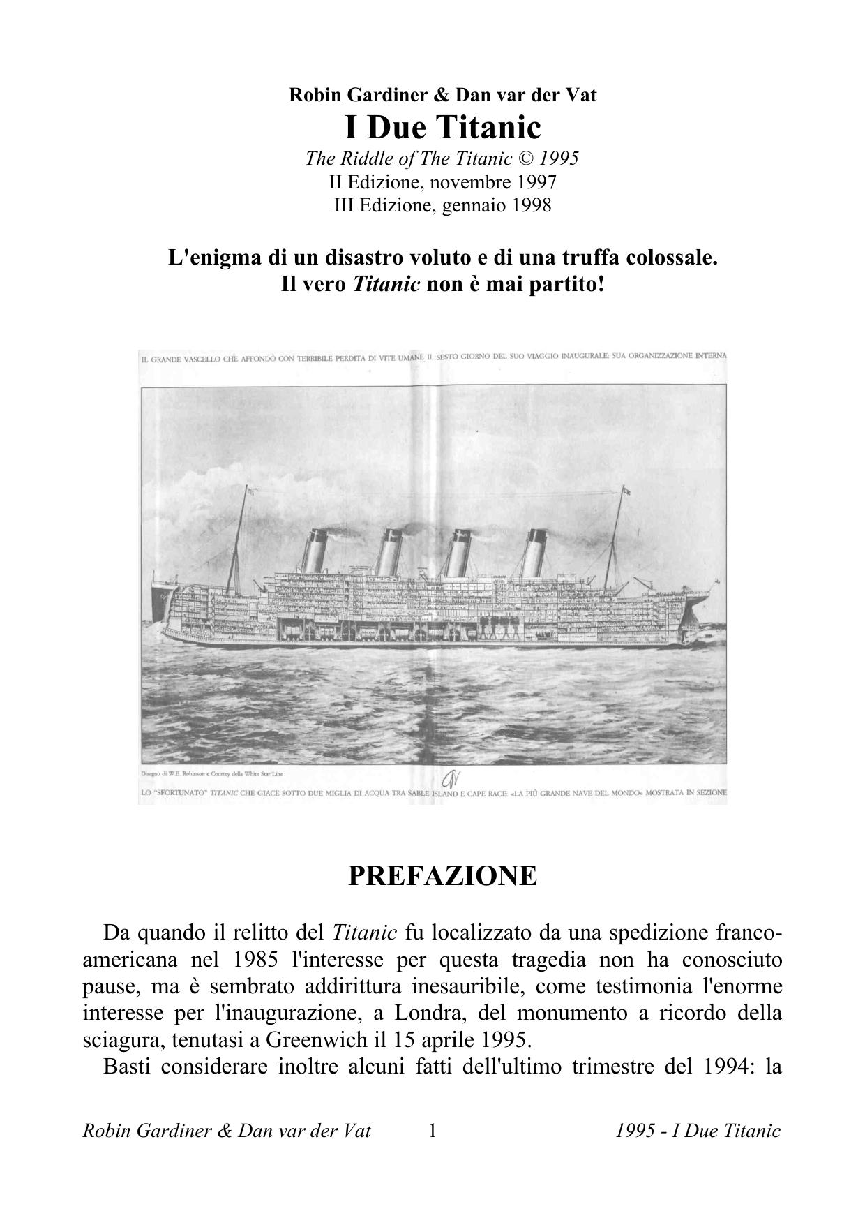 Robin Gardiner & Dan Van Der Vat - I Due Titanic by Unknow