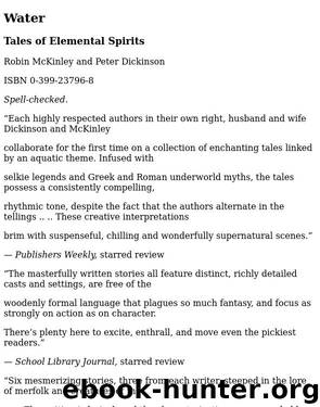 Robin McKinley by Water Tales of Elemental Spirits