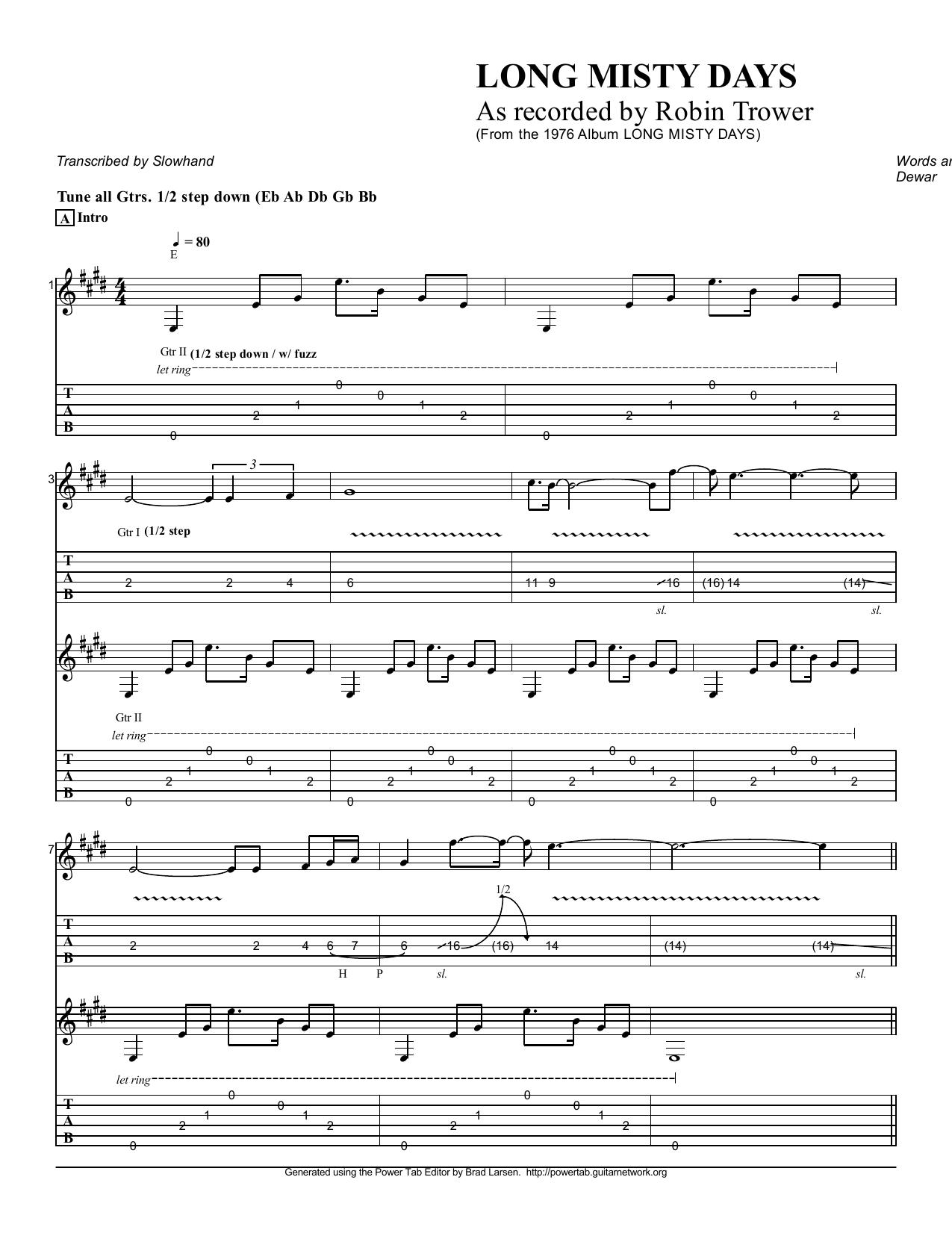 Robin Trower - Long Misty Days. by princess