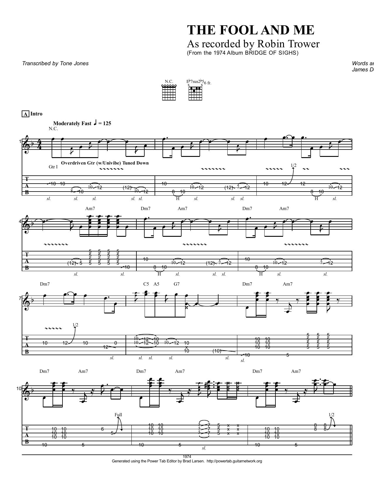 Robin Trower - The Fool And Me. by princess