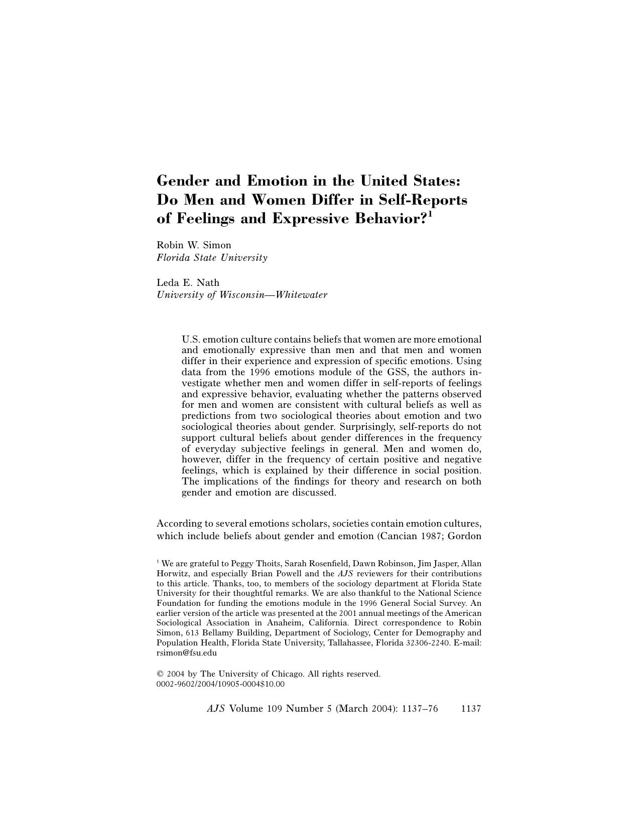 Robin W. Simon & Leda E. Nath by unknow