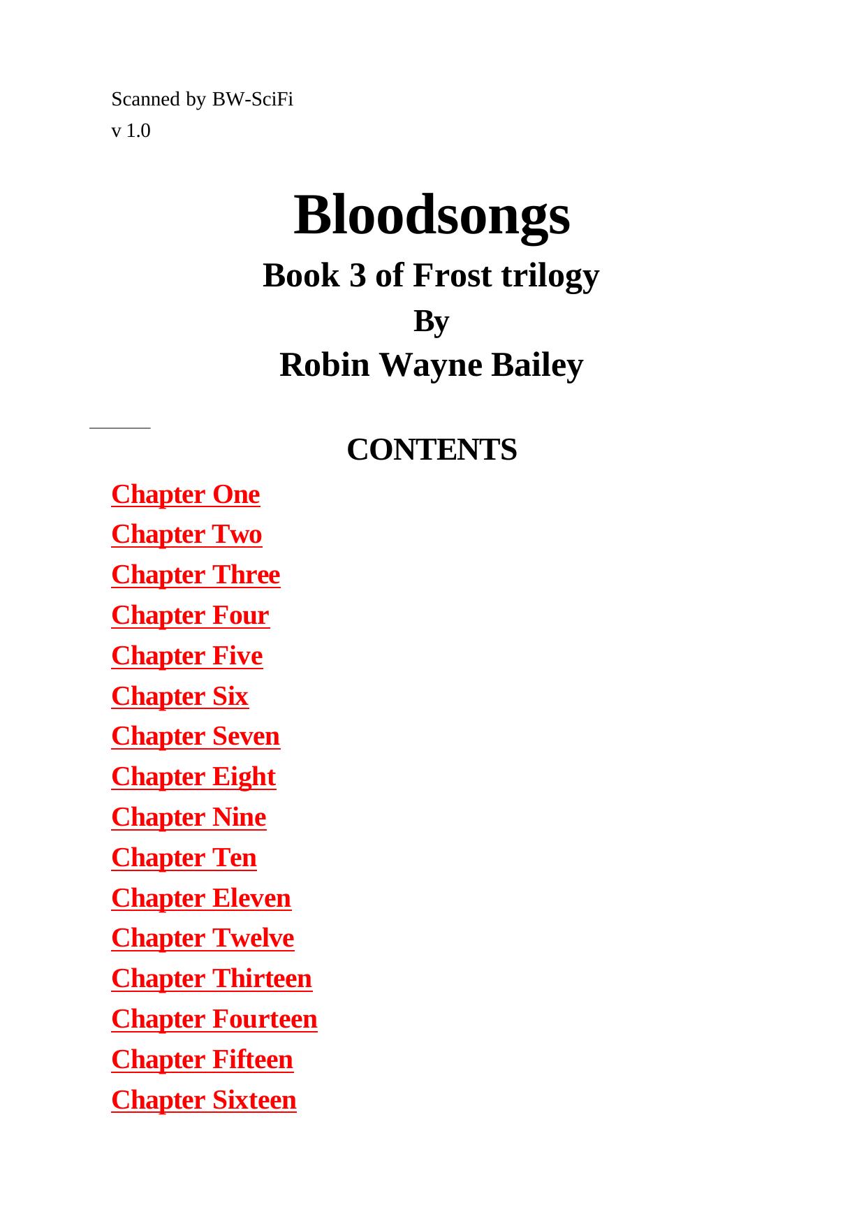 Robin Wayne Bailey - Frost 3 by Bloodsongs